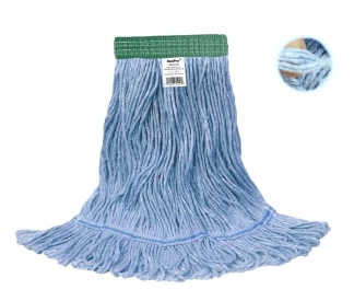 20 oz Blue Loop Mop with Green Narrow Band